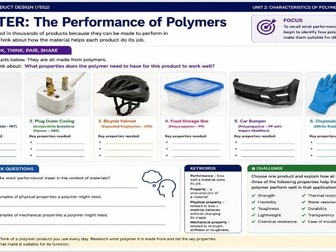 Lesson 4 Performance of Polymers KS5 Paper 1