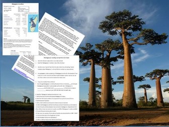 Madagascar geography reading comprehension