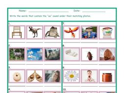 Phonics Vowel Team AU Photo Worksheet