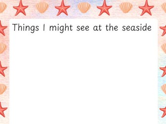 What Can I See at the Seaside EYFS