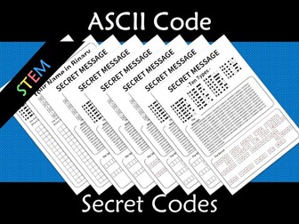 ASCII Code to Binary Secret Codes