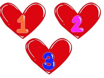 Valentines Themed Numbers 1-10