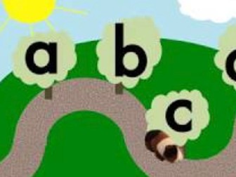 alphabet song video with letter names and sounds ,early years and  KS1 Phonics