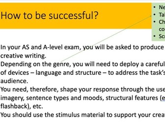 A-level descriptive writing: introduction.