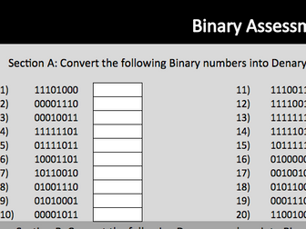 Binary Assessment (Lesson 4 of 4)