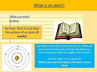 Atomic structure Year 9 lesson (GCSE Chemistry)