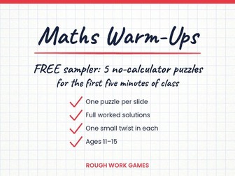 Free Maths Starters: 5 No-Calculator Warm-Ups