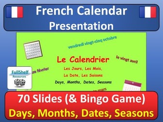 French Days Months Dates Calendar Presentation