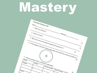 Atoms, elements & mixtures mastery assessment and growth task