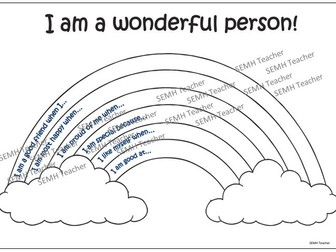 Emotional Literacy Activity - I am a wonderful person (ELSA)
