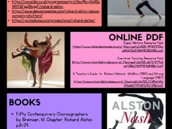 Practitioners in Dance-  Richard Alston Research Resource