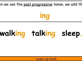 Past Progressive Tense Lesson