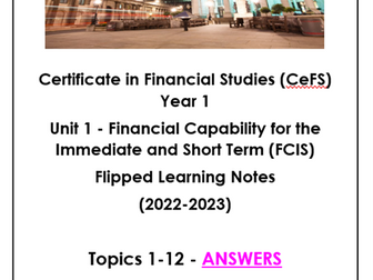 CeFS - UNIT 1 FLIP LEARNING BOOKLET TOPICS 1-12- ANSWERS