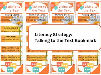 Literacy Strategy: Talking to the Text Bookmark