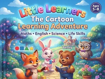 Little Learners: The Cartoon Learning Adventure – Educational Workbook for Ages 5–8