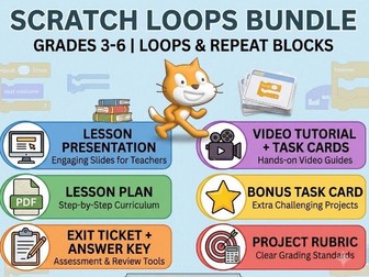 Scratch Loops Coding Activity | Repeat and Forever Blocks | No-Prep STEM Lesson