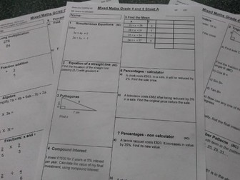 MATHS GCSE  REVISION & PRACTICE PAPERS confidence building  50+ papers- Regenerates