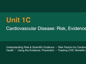 AS Biology International 1C- Cardiovascular Health and Risk -Edexcel