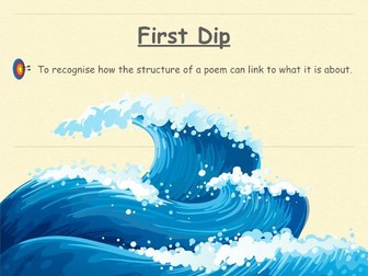 "First Dip" by John Walsh - Sea Themed Poetry, KS3 English