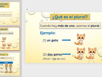 Spanish Plurals for Beginners | PowerPoint Lesson + 3 Worksheets | KS2 / Year 3 MFL & ESL
