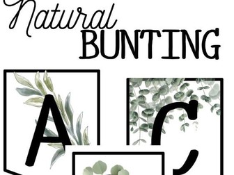 Natural greenery bunting