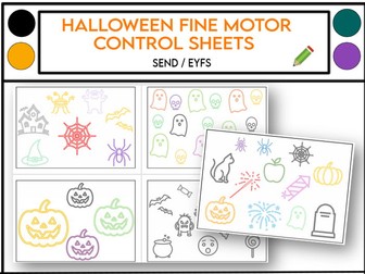 Halloween Fine Motor Skills Worksheets