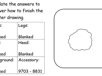 4 digit addition/subtraction - Build a monster