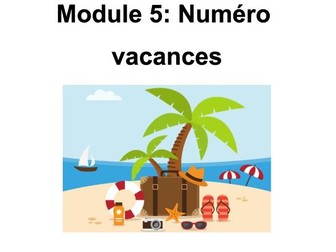 New GCSE 2024. Numéro Vacances? (Module 5 - Edexcel) Booklet