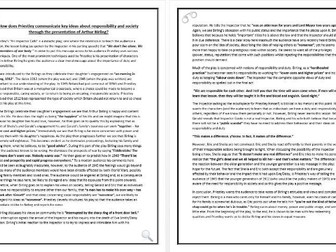 An Inspector Calls - modelled exam response on Priestley's presentation of Arthur Birling