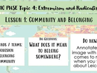 PSHE Community and Belonging