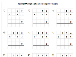 Year 5 /6 Formal Multiplication by 2 digit numbers - Differentiated ...