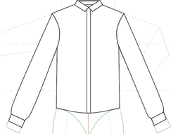 How to create fashion flats - Shirt + placket and cuffs