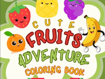 Fruits Coloring Book For Kids