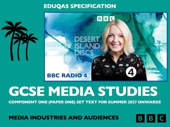 Desert Island Discs - EDUQAS GCSE - Full Set of Teaching Slides for Industries and Audiences