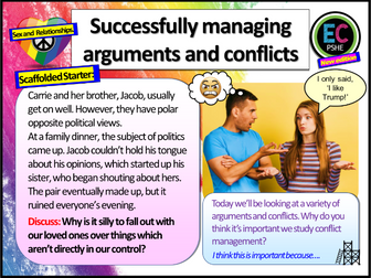 Conflict + Relationships PSHE