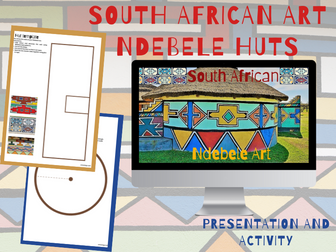 South African art - Ndebele huts