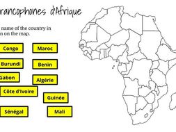 French-speaking countries in Africa - Drag and drop activity | Teaching ...