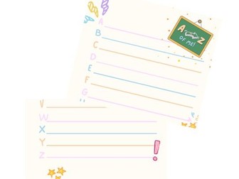 A-Z about me - Transition day/Wellbeing activity