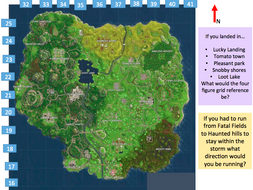 Fortnite Map Skills By Victoria68mcgowan Teaching Resources Tes - fortnite map skills