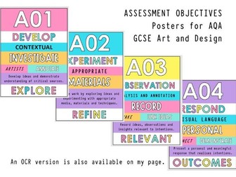 Assessment Objectives Posters / AQA GCSE Art and Design