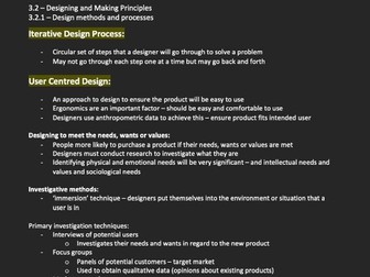 A-Level Design & Technology AQA (3.2) notes