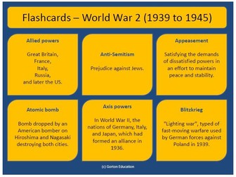 Flash cards - World War 2