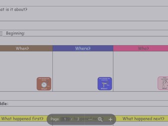Language through colour story plan