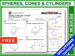 Spheres, Cones & Cylinders (GCSE Topic Review)