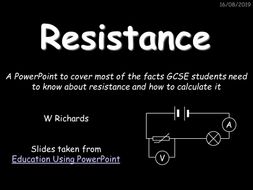 GCSE Resistance Teaching Resources