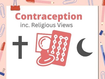 Contraception inc condoms & Religion RE / PSHE Lesson