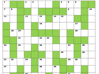 A brilliant blank crossnumber all about cubes which when solved reveals the eleven nets of a cube!