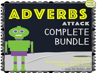 Adverb Worksheets, Activities, and Game Bundle