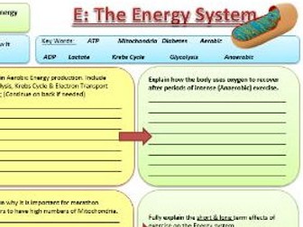 Btec Sport 2016 - NEW SPEC - Unit 1 - Section E - Energy Systems