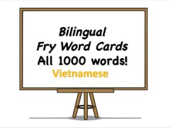 All Fry Words, Vietnamese/English Flashcards
